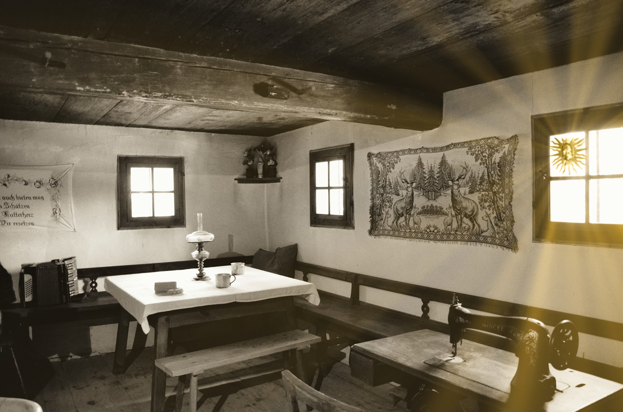 Eine Bauernstube im Freilichtmuseum Großgmain